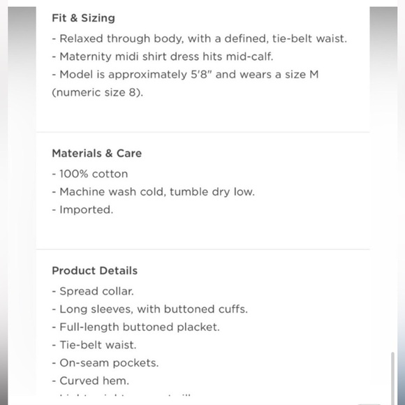 Old Navy Long Sleeve Black Button Front Maternity Midi Shirt Dress with … - Picture 10 of 11